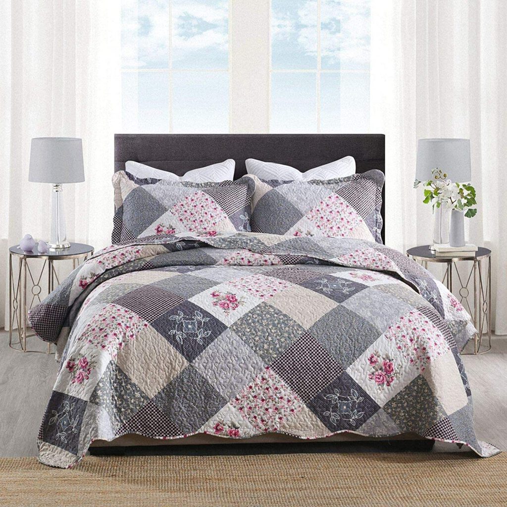 colcha patchwork para cama de 150