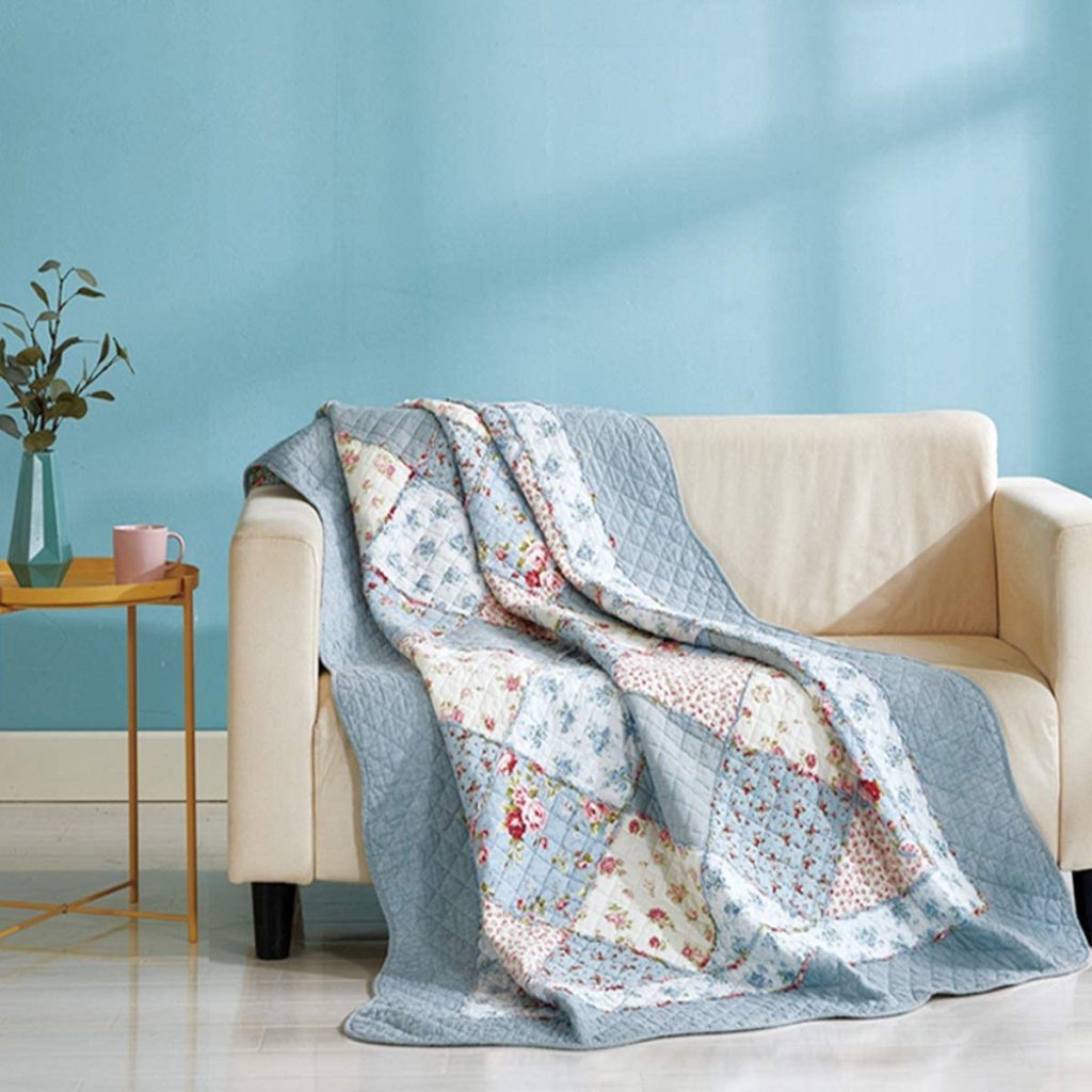 colcha patchwork moderna